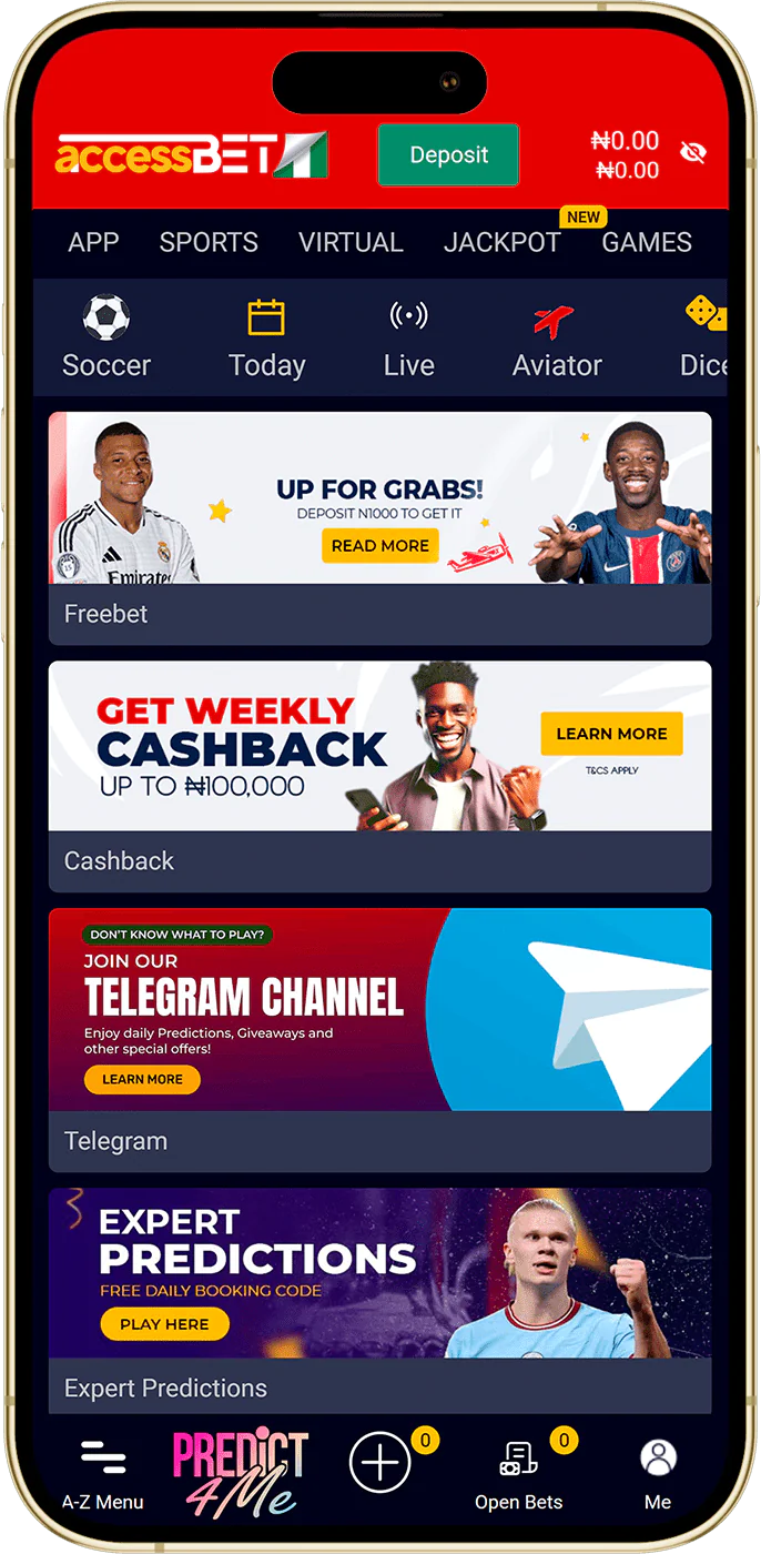 Bonuses and Promotions in the AccessBet mobile app